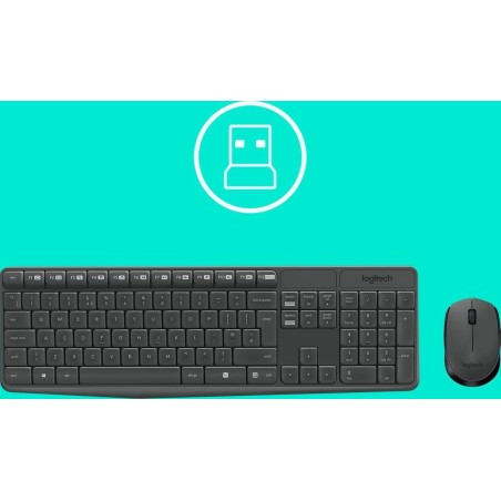 Logitech MK235 Wireless Keyboard and Mouse Combo - Reliable, Versatile, and Stylish!